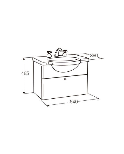 FERRUM VENECIA MUEBLE DE COLGAR 64CM 1P X6VE VNC-MB-017-BL