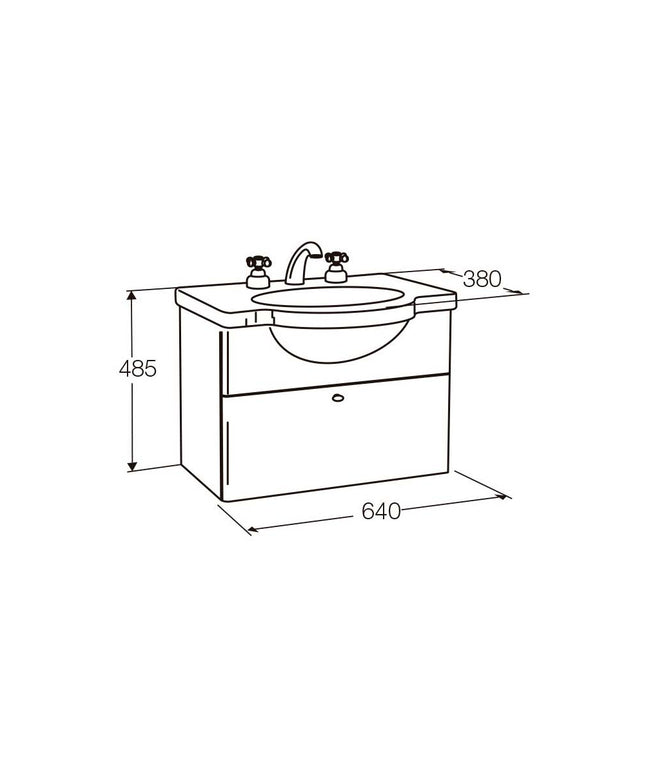 FERRUM VENECIA MUEBLE DE COLGAR 64CM 1P X6VE VNC-MB-017-BL