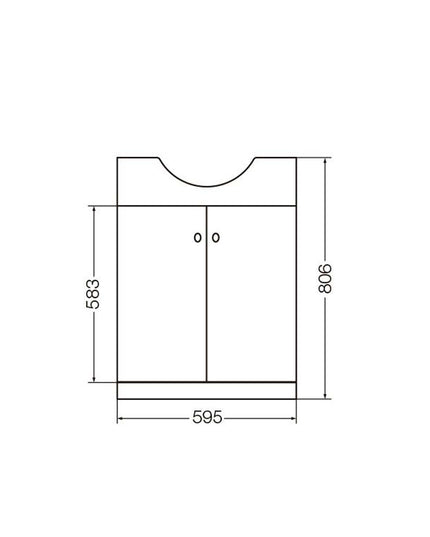 FERRUM VENECIA MUEBLE DE APOYAR 60CM 2P X6VL VNC-MB-021-BL