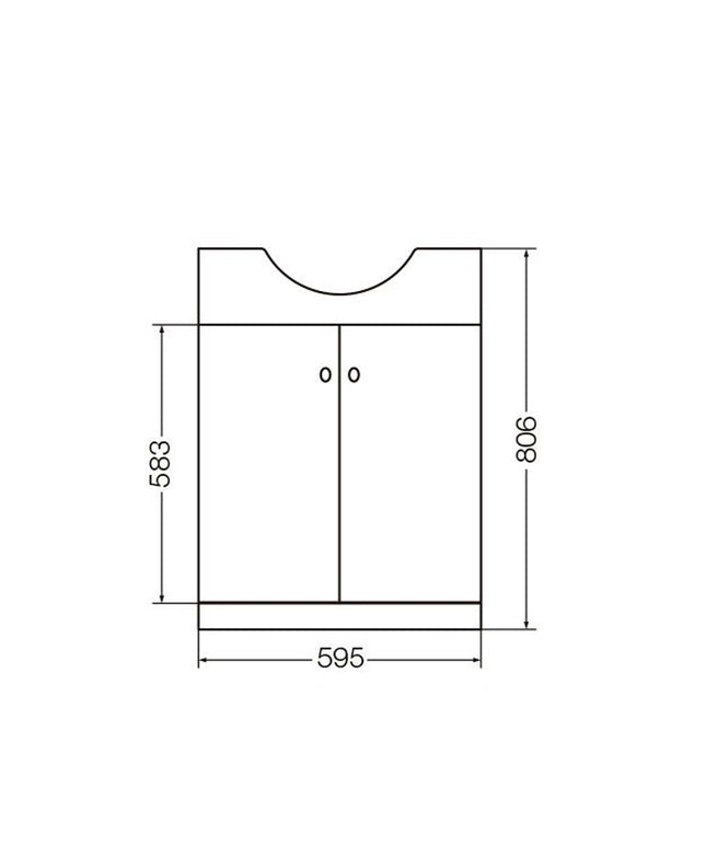 FERRUM VENECIA MUEBLE DE APOYAR 60CM 2P X6VL VNC-MB-021-BL