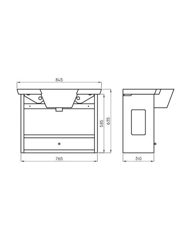FERRUM MARINA MUEBLE COLGANTE 80CM X8HC W3 MAR-MB-005-WE