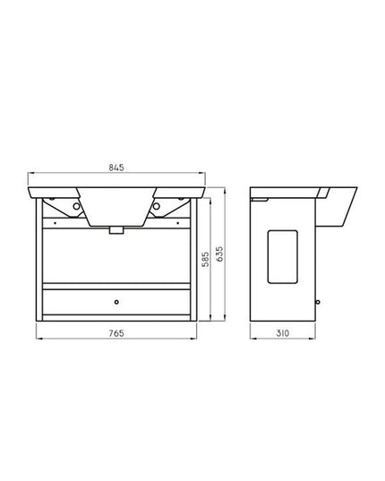 FERRUM MARINA MUEBLE COLGANTE 80CM X8HC W3 MAR-MB-005-WE