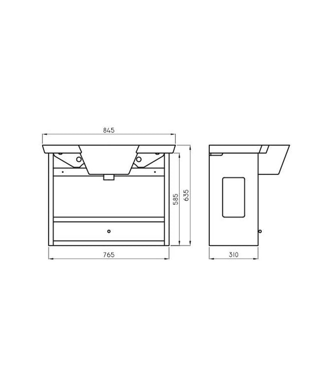 FERRUM MARINA MUEBLE COLGANTE 80CM X8HC MAR-MB-005-BL