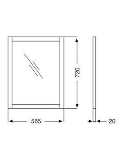 FERRUM ARMONICA ESPEJO UNIVERSAL 57X72CM XEDA W8  ARM-ES-001-MO