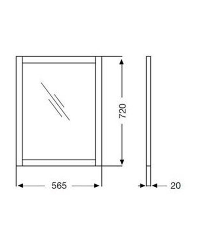 FERRUM ARMONICA ESPEJO UNIVERSAL 57X72CM XEDA W8  ARM-ES-001-MO