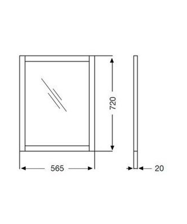 FERRUM ARMONICA ESPEJO UNIVERSAL 57X72CM XEDA  ARM-ES-001-BL