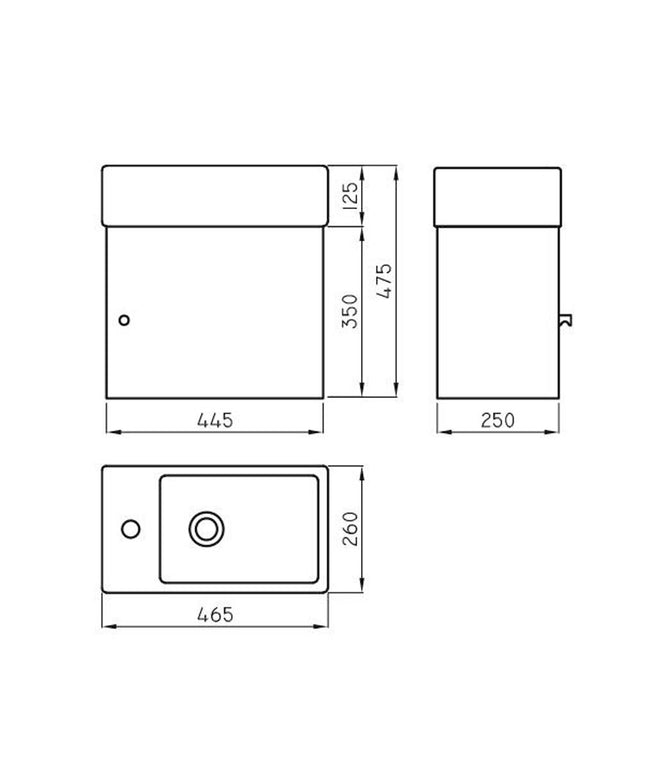 FERRUM ARMONICA MUEBLE LAV TOILETTE G XL30A ARM-MB-009-BL