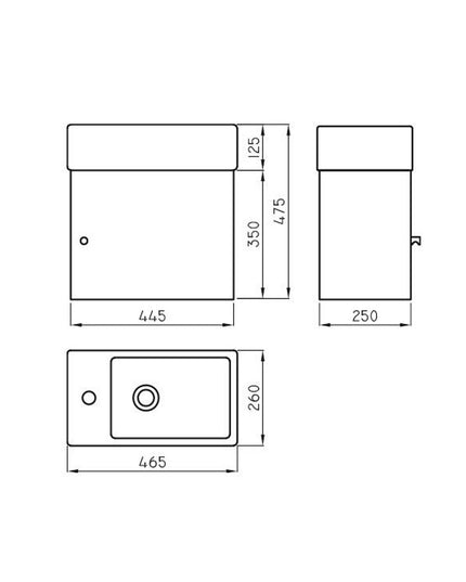 FERRUM ARMONICA MUEBLE LAV TOILETTE G XL30A ARM-MB-009-BL