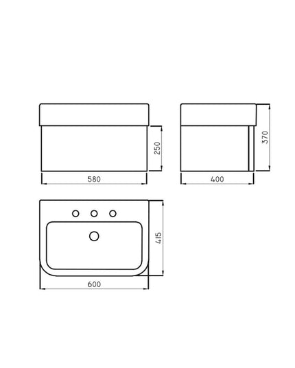 FERRUM TRENTO MUEBLE COLGAR P-LAV XLEA TRE-MB-001-BL