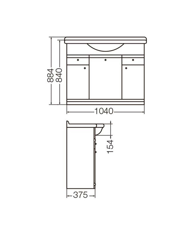 FERRUM LIMOGES MUEBLE 100 CM XMLA LIM-MB-004-BL