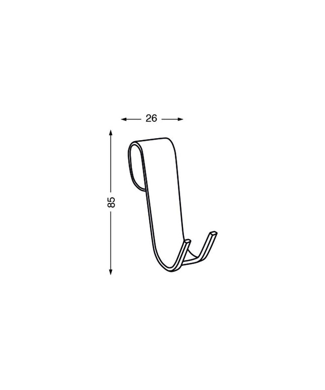 FERRUM PERCHA UNIVERSAL PARA MAMPARA - KHIOS KHI-PE-001-CR