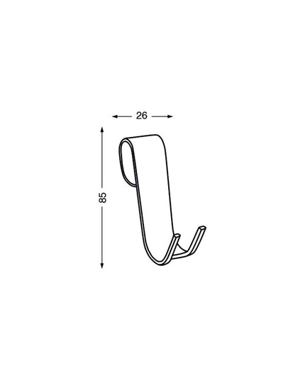 FERRUM PERCHA UNIVERSAL PARA MAMPARA - KHIOS KHI-PE-001-CR