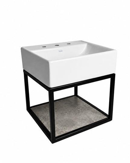 FERRUM TORI MUEBLE DE CAÑO C/ESTANTE Y LAVATORIO 3A Y324C-BN TOR-JG-301-BN