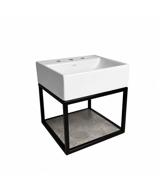 FERRUM TORI MUEBLE DE CAÑO C/ESTANTE Y LAVATORIO 3A Y324C-BN TOR-JG-301-BN