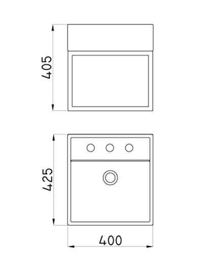 FERRUM TORI MUEBLE DE CAÑO C/ESTANTE Y LAVATORIO 3A Y324C-BN TOR-JG-301-BN