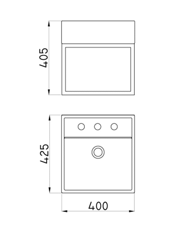 FERRUM TORI MUEBLE DE CAÑO C/ESTANTE Y LAVATORIO 3A Y324C-BN TOR-JG-301-BN