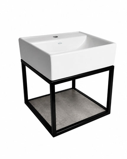 FERRUM TORI MUEBLE DE CAÑO C/ESTANTE Y LAVATORIO 1A Y325C-BN TOR-JG-101-BN