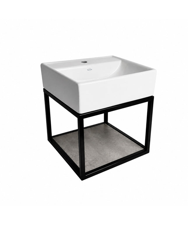 FERRUM TORI MUEBLE DE CAÑO C/ESTANTE Y LAVATORIO 1A Y325C-BN TOR-JG-101-BN