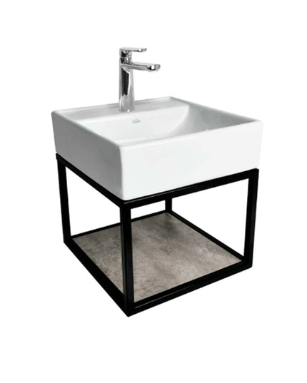 FERRUM TORI MUEBLE DE CAÑO C/ESTANTE Y LAVATORIO 1A Y325C-BN TOR-JG-101-BN