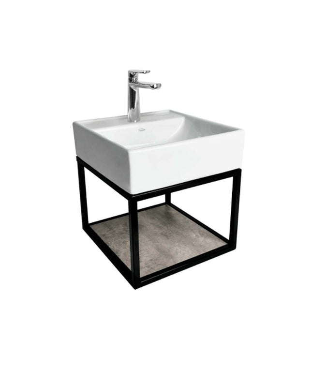 FERRUM TORI MUEBLE DE CAÑO C/ESTANTE Y LAVATORIO 1A Y325C-BN TOR-JG-101-BN