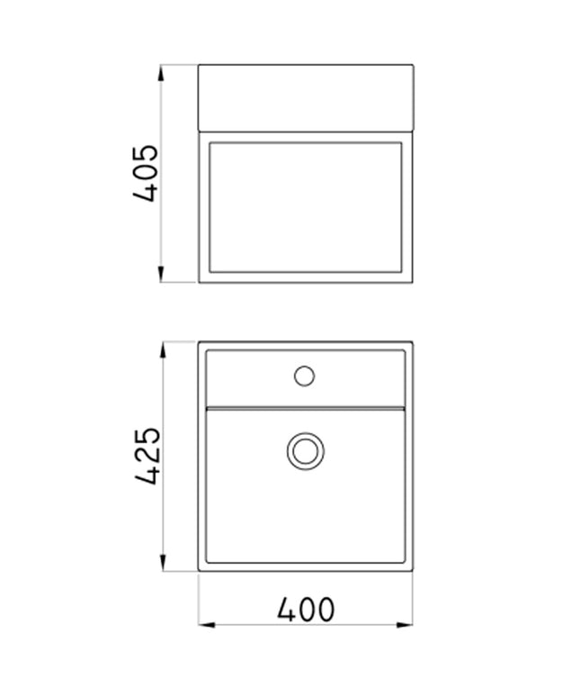 FERRUM TORI MUEBLE DE CAÑO C/ESTANTE Y LAVATORIO 1A Y325C-BN TOR-JG-101-BN