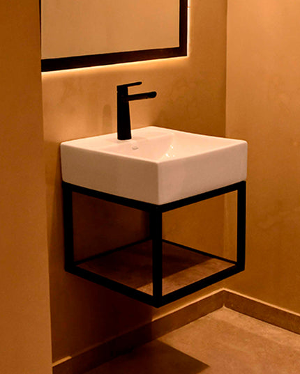 FERRUM TORI MUEBLE DE CAÑO C/ESTANTE Y LAVATORIO 1A Y325C-BN TOR-JG-101-BN