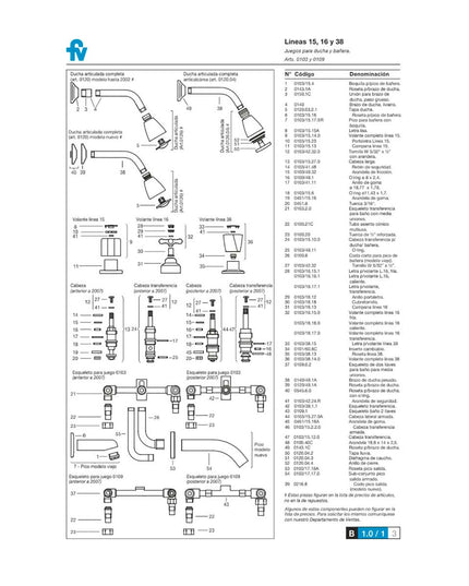 FV MALENA PLUS DUCHA C/TRANS 0103/16P-CR
