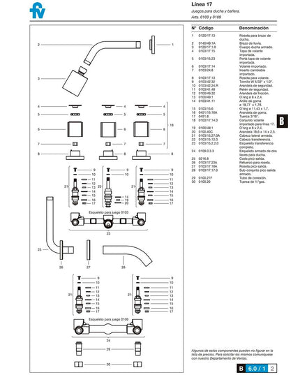 FV CALIFORNIA DUCHA C/TRANS 0103/17P-CR