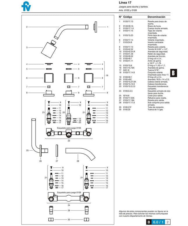 FV CALIFORNIA DUCHA C/TRANS 0103/17P-CR