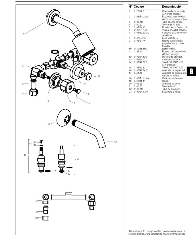 FV ARIZONA PLUS DUCHA C/TRANS 0103/B1P-CR