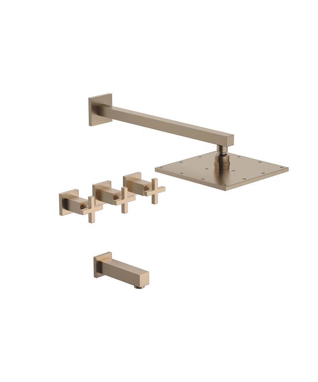 FV DOMINIC DUCHA C/TRANS BRUSHED BRASS 0103R/85-BB