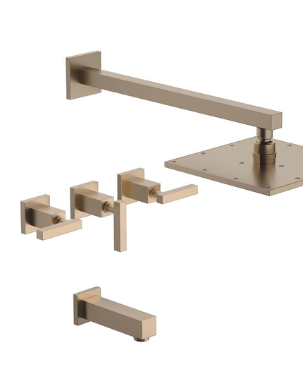 FV DOMINIC LEVER DUCHA C/TRANS BRUSHED BRASS 0103R/85L-BB