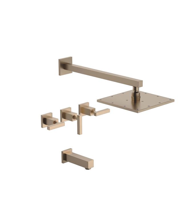 FV DOMINIC LEVER DUCHA C/TRANS BRUSHED BRASS 0103R/85L-BB