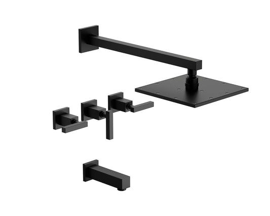 FV DOMINIC LEVER DUCHA C/TRANS 0103R/85L-BK