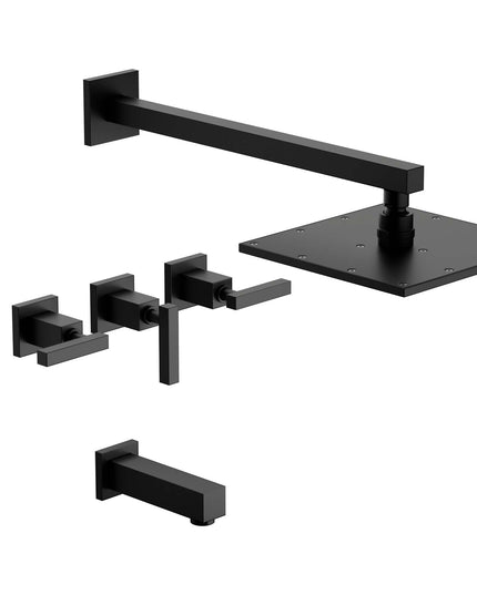 FV DOMINIC LEVER DUCHA C/TRANS NEGRO 0103R/85L-BK