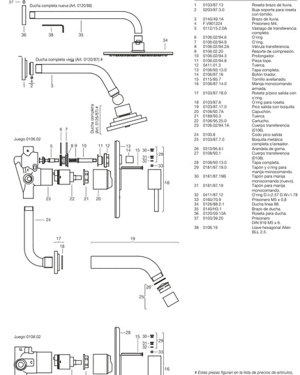 FV TEMPLE MONOC JGO C/CARTUCHO ALTO  0106.02/87-CR