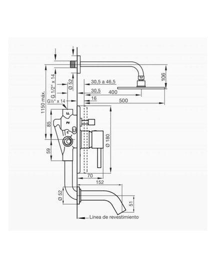 FV TEMPLE MONOC JGO C/CARTUCHO ALTO  0106.02/87-CR