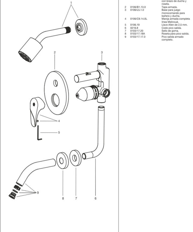 FV MELINCUE STOCK MONO DUCHA C/TRANS 0106/C9-CR
