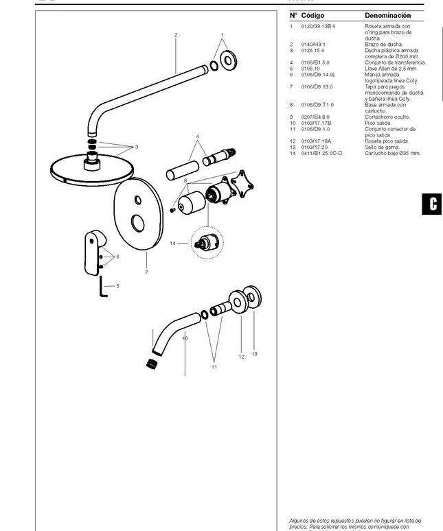 FV COTY MONO DUCHA C/TRANS 0106/D9-CR