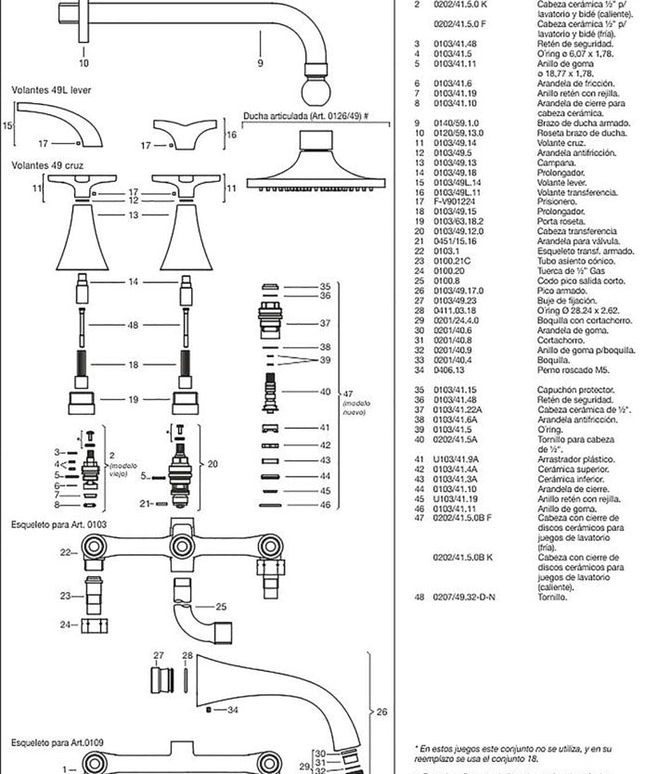 FV ALESIA STOCK LEVER DUCHA S/TRANS 0109/49L-CR