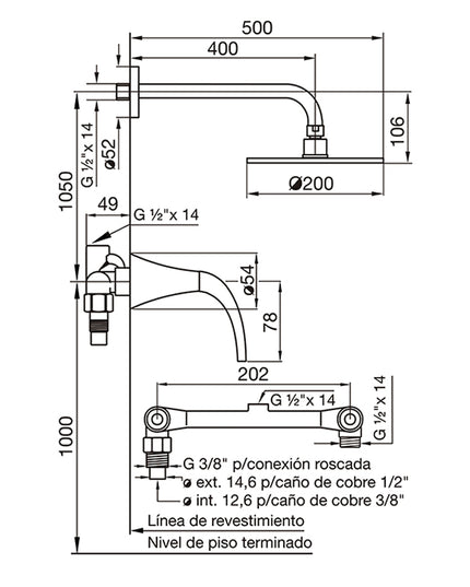 FV ALESIA STOCK LEVER DUCHA S/TRANS 0109/49L-CR
