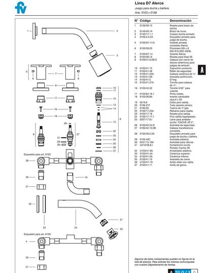 FV ALERCE DUCHA S/TRANS 0109/D7-CR