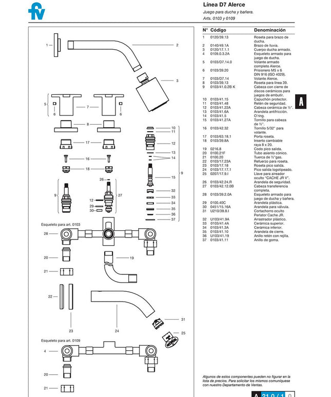 FV ALERCE DUCHA S/TRANS 0109/D7-CR
