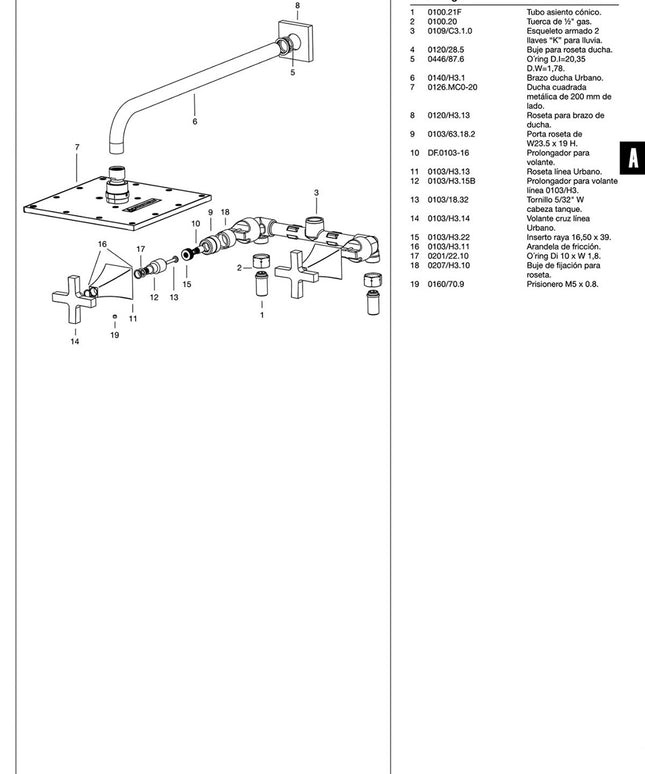 FV URBANO STOCK PARA DUCHA S/TRANS 0109/H3-CR