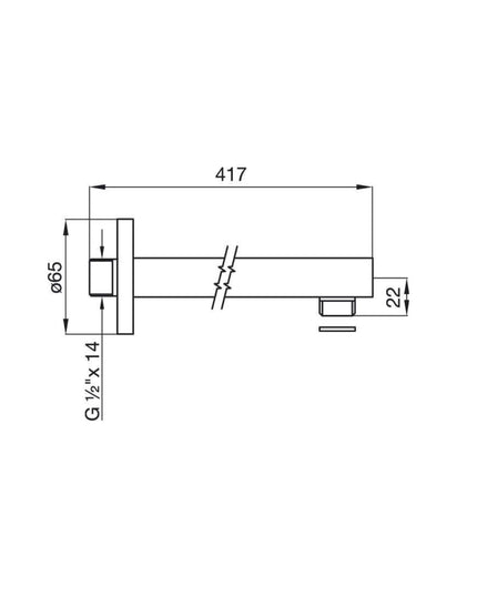 FV DOMINIC BRAZO P/DUCHA 0140R/85-CR