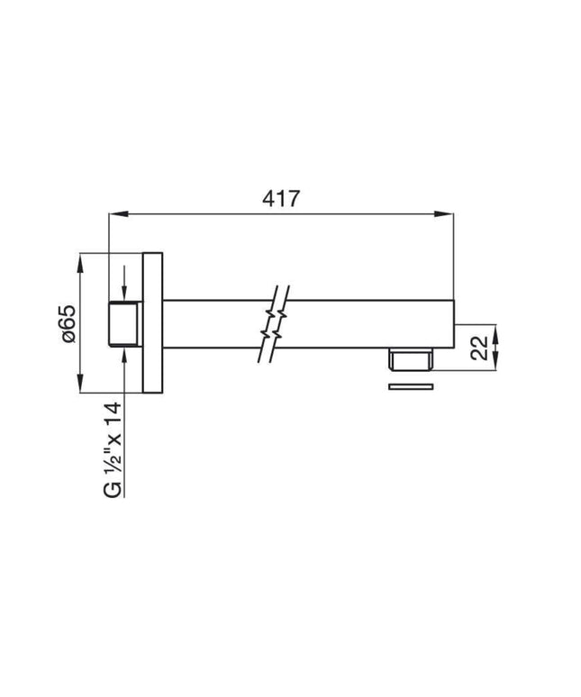 FV DOMINIC BRAZO P/DUCHA 0140R/85-CR