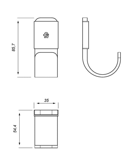 FV ARMONIA ACC PERCHA NEGRO MATE 0166/M8-NG