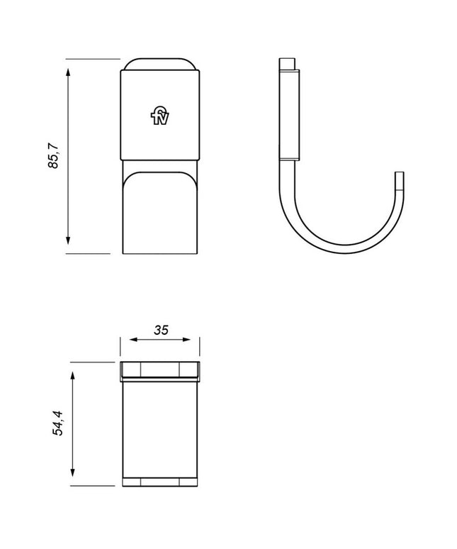 FV ARMONIA ACC PERCHA NEGRO MATE 0166/M8-NG