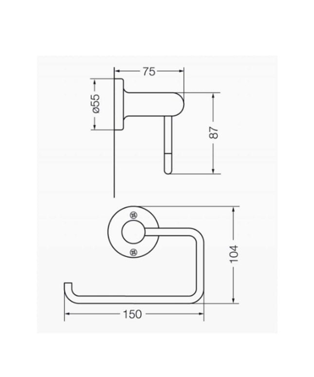 FV ALLEGRO PORTAROLLO L.15 C/BLISTER CROMO 0167/15-B-CR