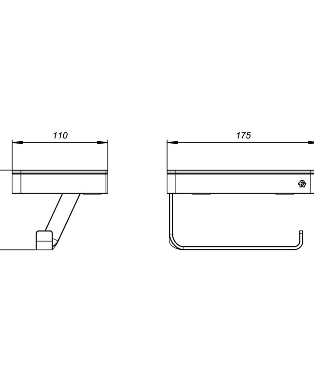 FV INOX ONE ACC PORTA ROLLO BRUSHED BRASS 0167/I1-BB